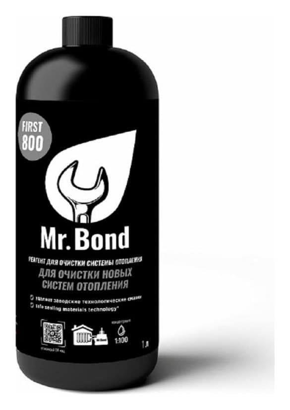Mr.Bond® Cleaner 800 - Реагент для очистки новых систем отопления