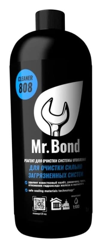 Mr.Bond® Cleaner 808 - Реагент для очистки сильно загрязненных систем отопления